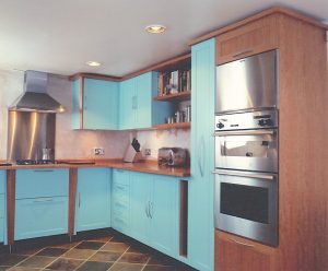 Cherrywood-And-Turquoise-Painted-Kitchen